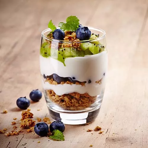 Yogurt Parfait with Coconut Apple Granola