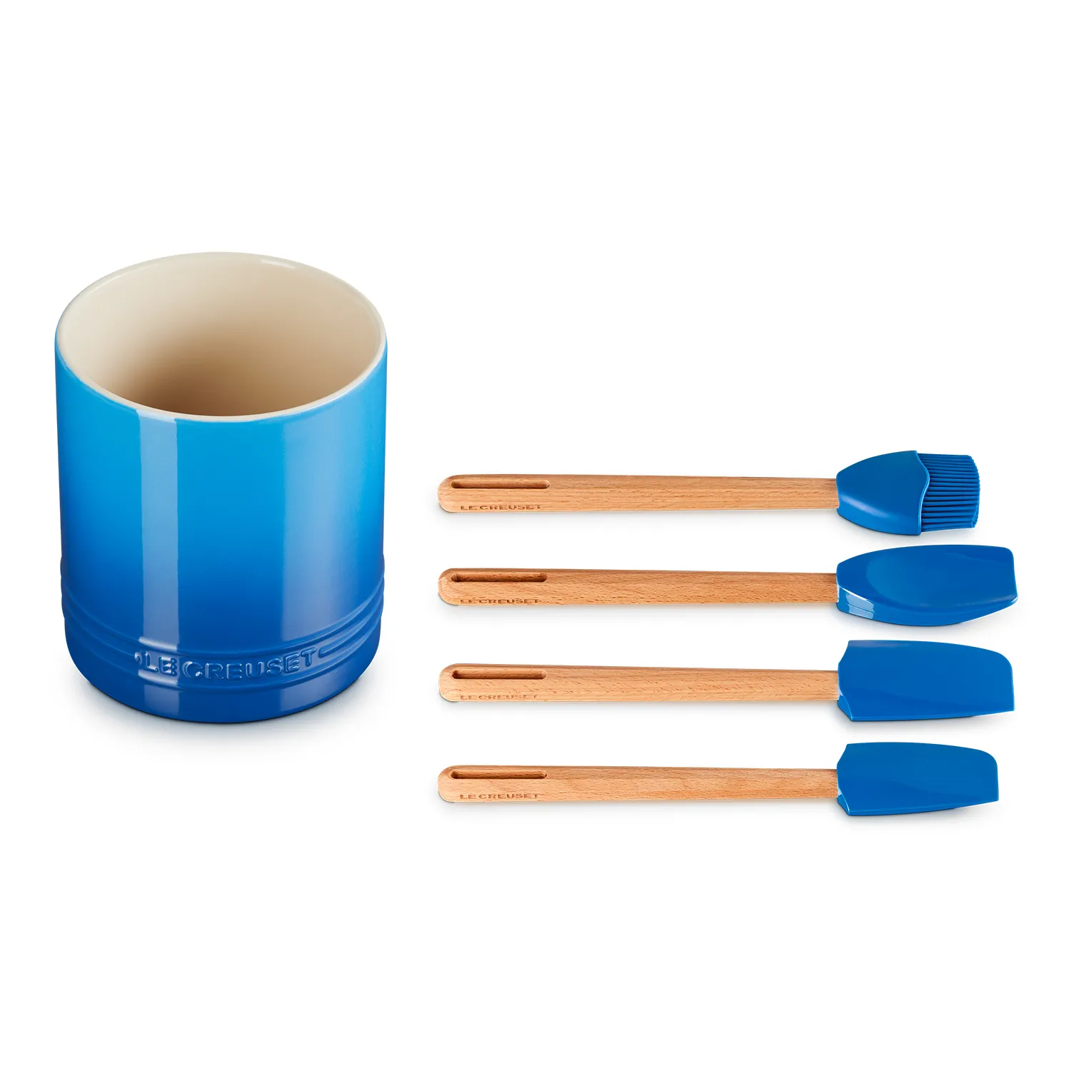 Le Creuset Peche 5-Piece Crock & Tool Set
