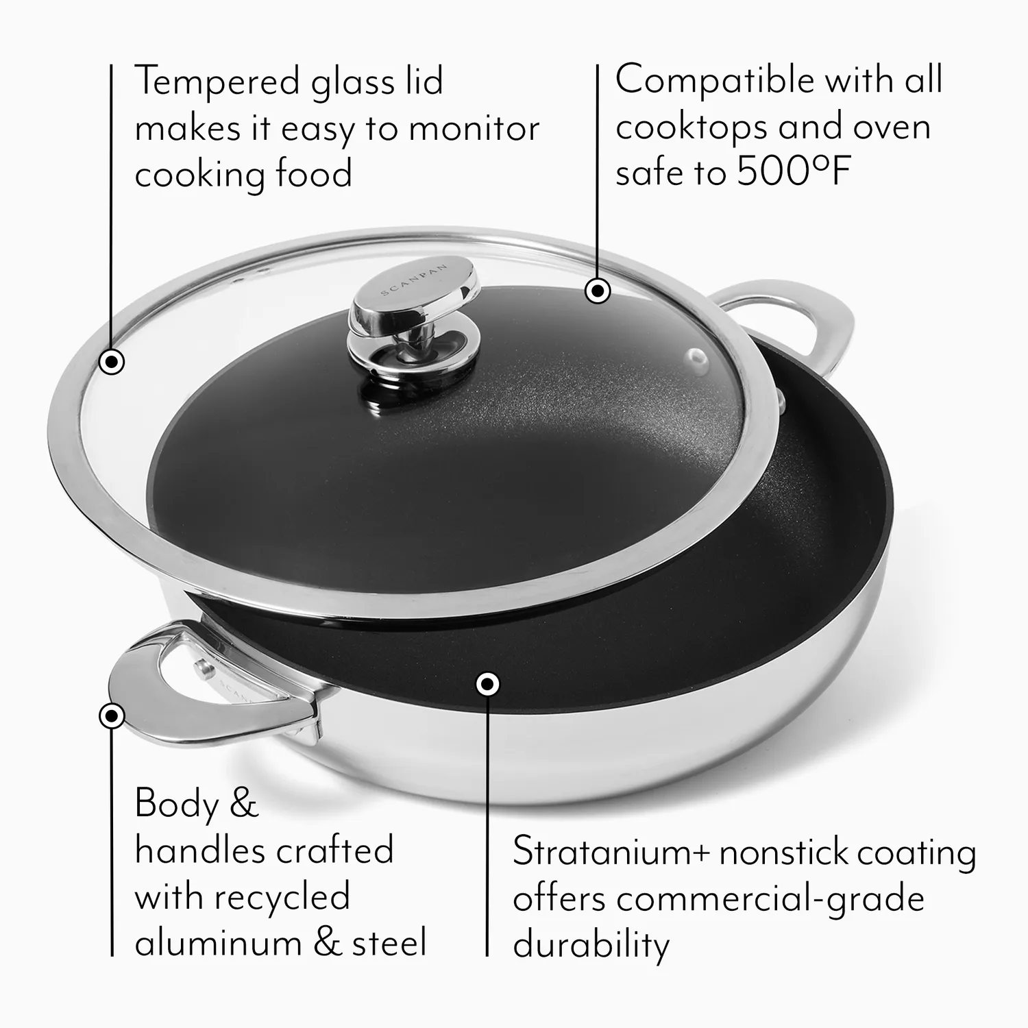 Scanpan CSP+ Chef's Pan with Lid