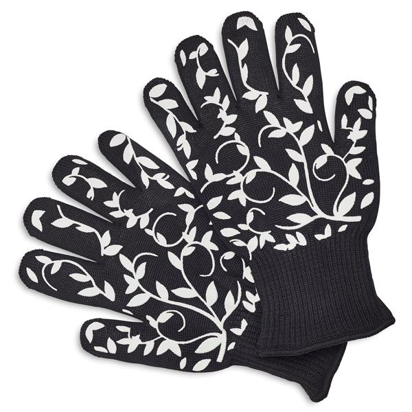Sur La Table Floral Vine Large Oven Gloves, Set of 2