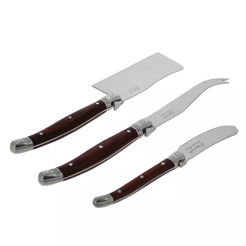 French Home 3-Piece Laguiole Cheese Knife Set