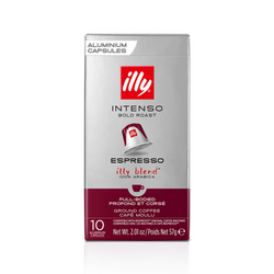 illy Espresso Intenso Dark Roast Aluminium Capsules Great espresso pod for my Nespresso machine, I have saved so much money because this coffee is just like the coffee shop!