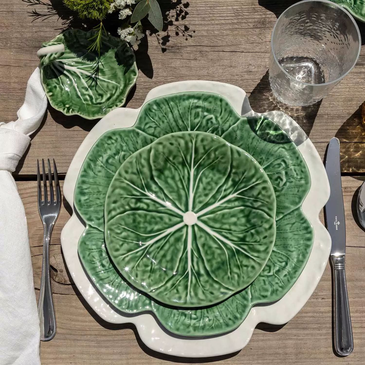 Bordallo Pinheiro Cabbage Green Dinner Plate