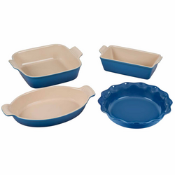 Le Creuset Stoneware 4-Piece Heritage Bakeware Set 