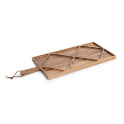 Picnic Time Acacia Wood Sectioned Charcuterie Serving Board