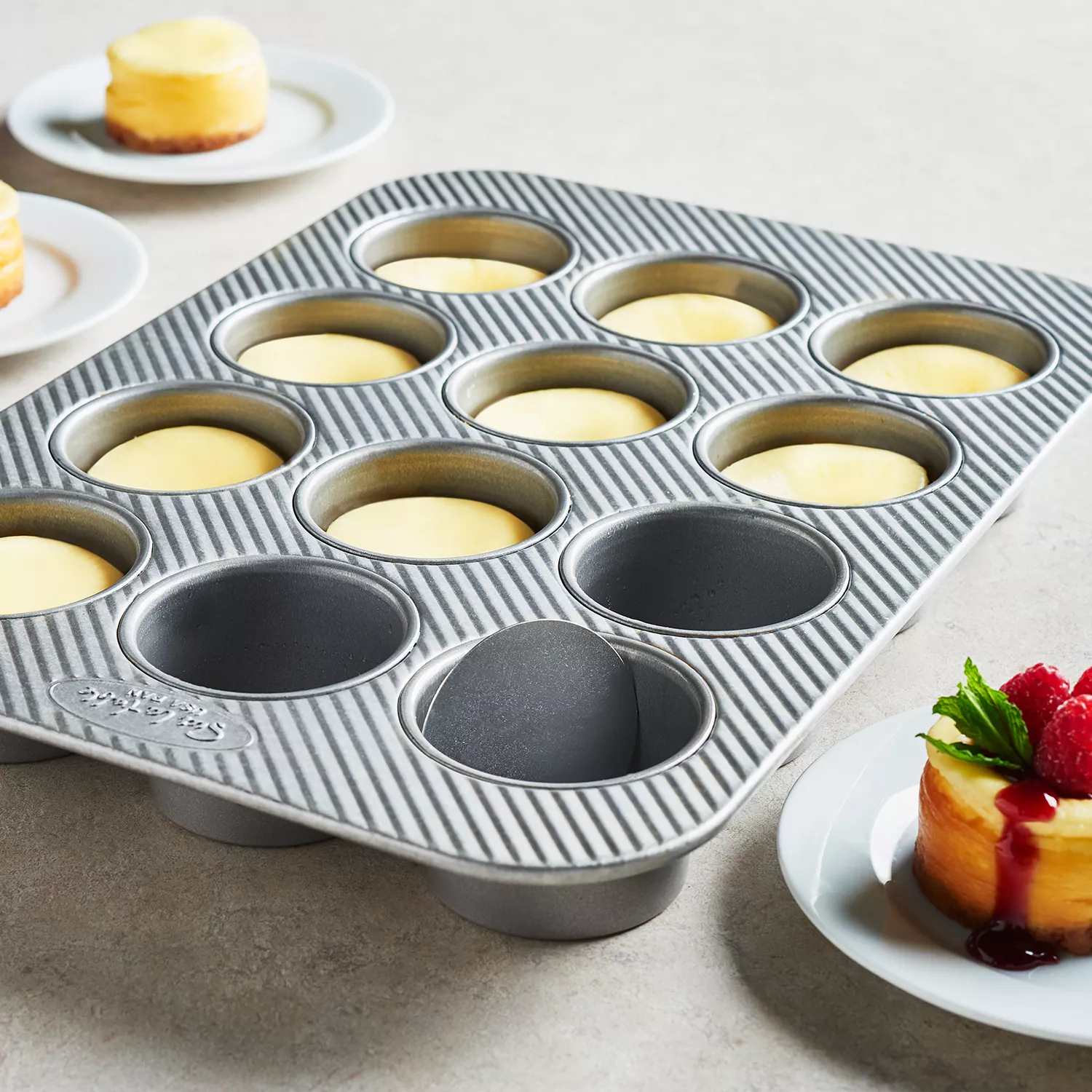 Sur La Table Platinum Pro Mini Muffin Pan, Silver