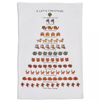Sur La Table The Cat Lover&#8217;s 12 Days of Christmas Flour Sack Towel, 26&#34; x 18&#34;