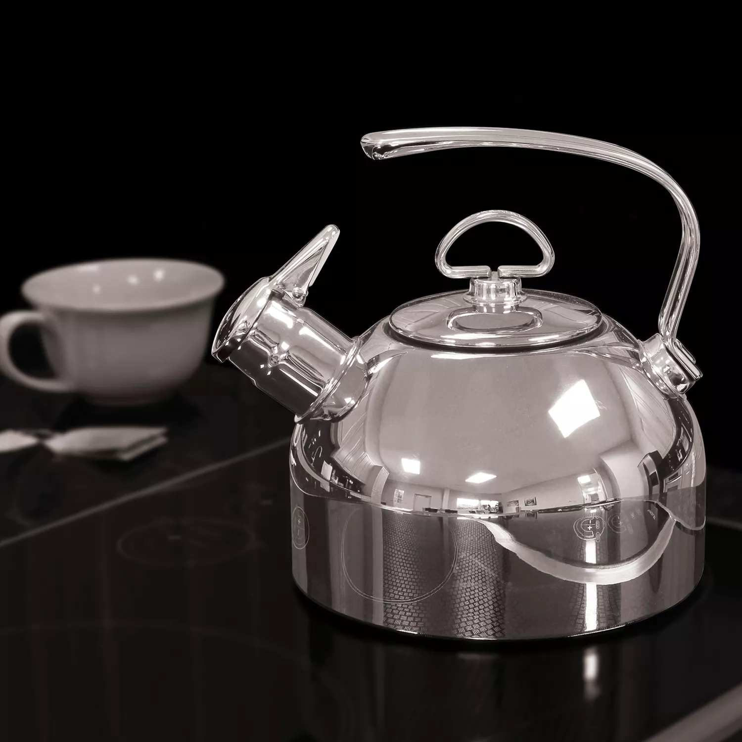 Vintage Stainless Steel Farberware Tea Kettle Stovetop 2 Qt 