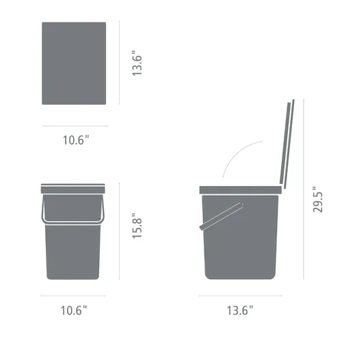 Brabantia Sort & Go Trash Bin, 25 L