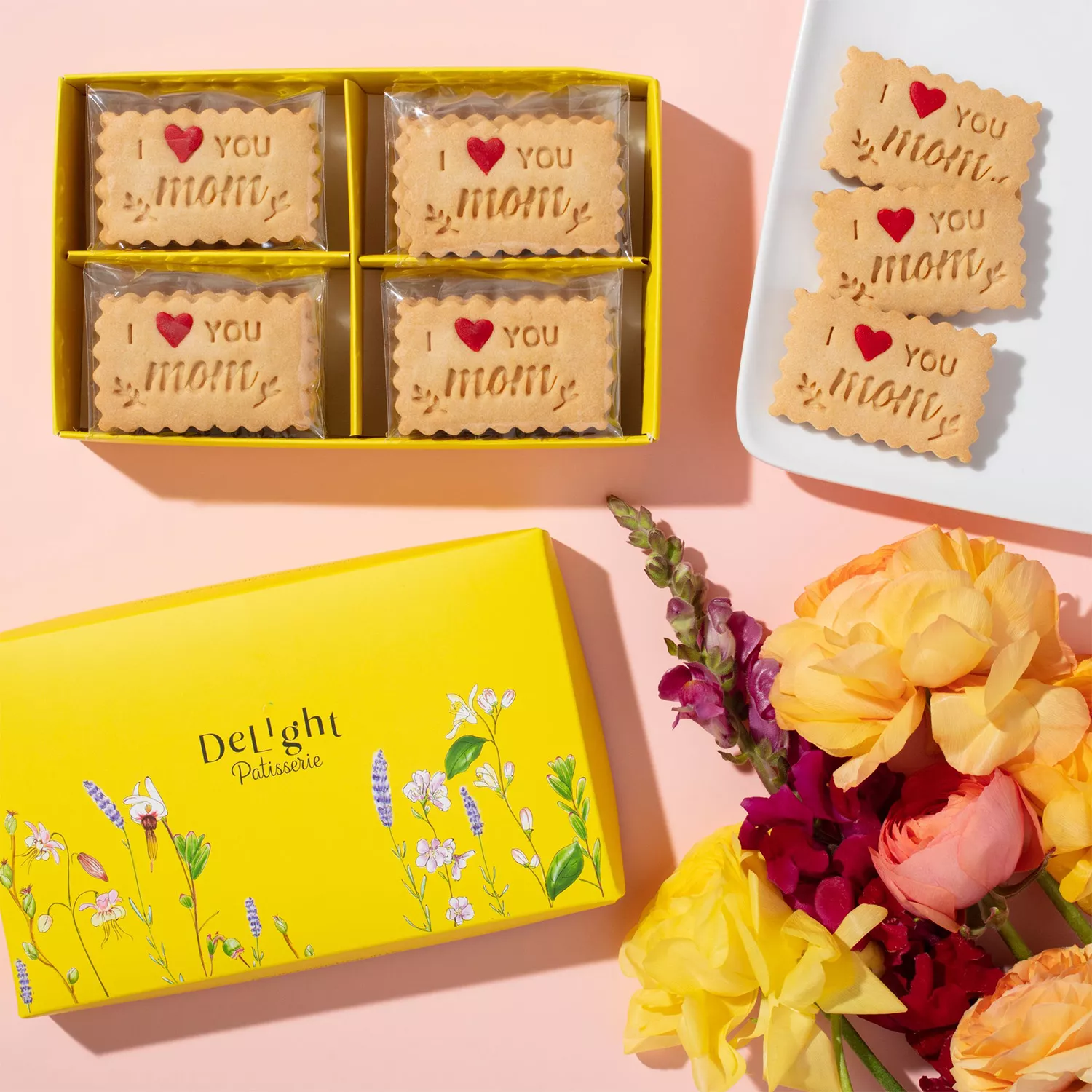 Delight Patisserie I Love You Mom Shortbread Cookies Box