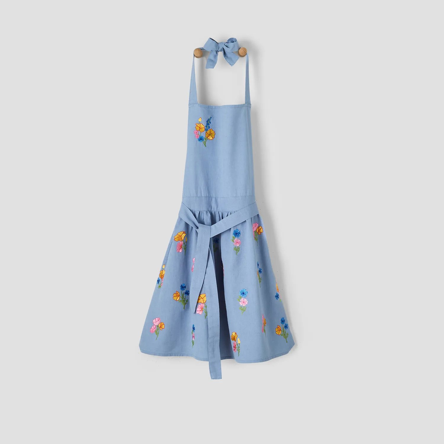 Sur La Table Wild Poppies Embroidered Apron