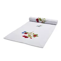 Sur La Table Embroidered Strawberry Table Runner, 108&#34; x 16&#34;