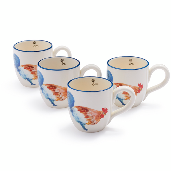 Jacques P&#233;pin Collection Chicken Mugs, Set of 4