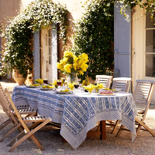 Couleur Nature Avignon Tablecloth, Blue