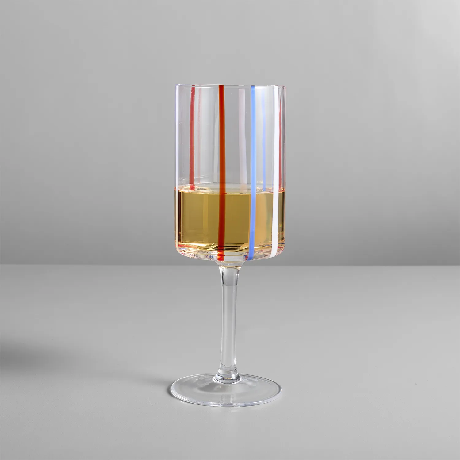 Sur La Table Red, White & Blue Stripe Wine Glass