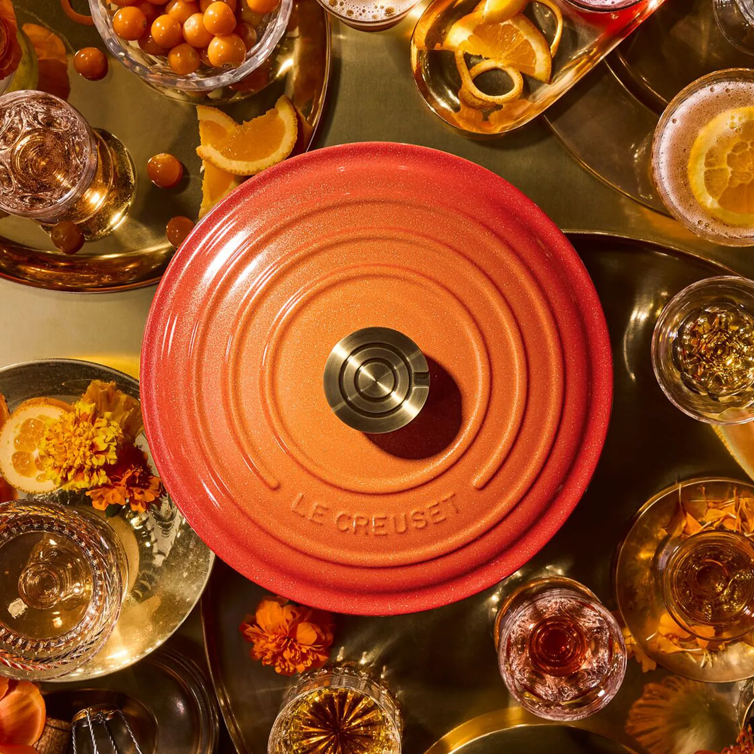 Le Creuset Signature Flamme Dorée Dutch Oven, 4.5 qt.