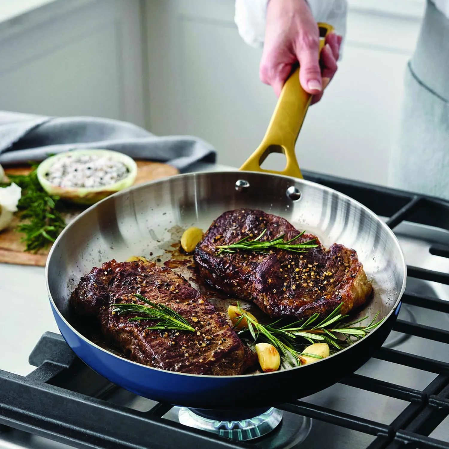 GreenPan Reserve Pro Stainless Steel Skillet, 8"