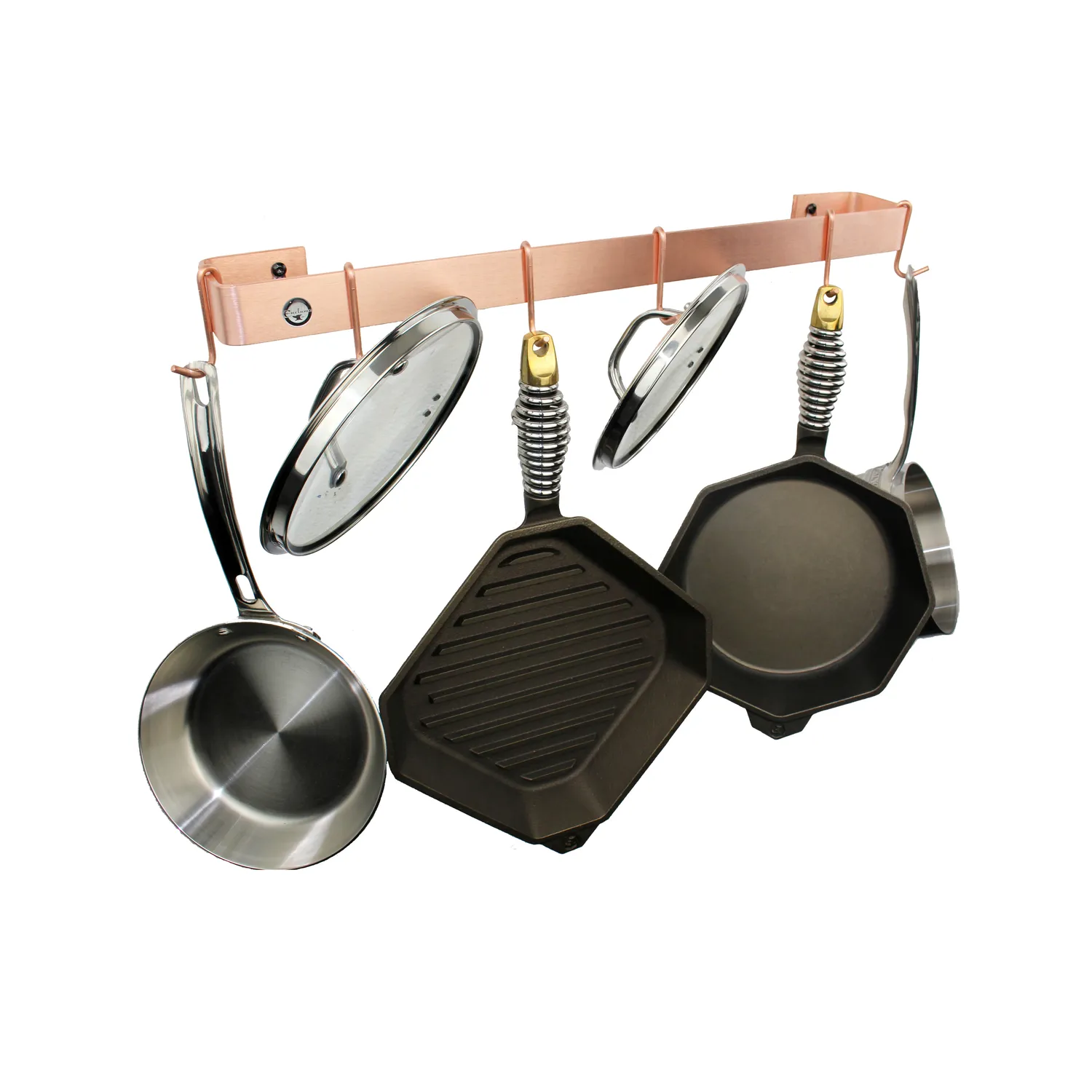 Enclume Classic Brushed Copper Utensil Bar Wall Racks