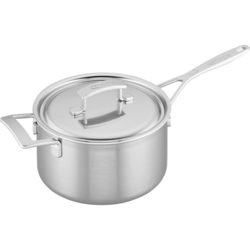 Demeyere Industry5 Stainless Steel Saucepan With Lid Cooks beautifully on both induction and gas stoves and clean up is a breeze