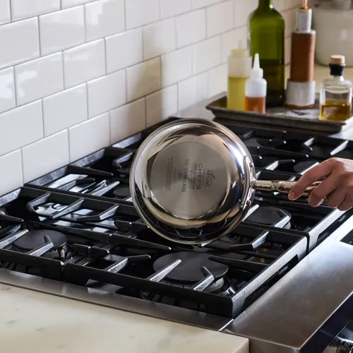 All-Clad D3 Stainless Steel 3-Ply Bonded Cookware Chef's Selection Open Saucier, 1 qt.