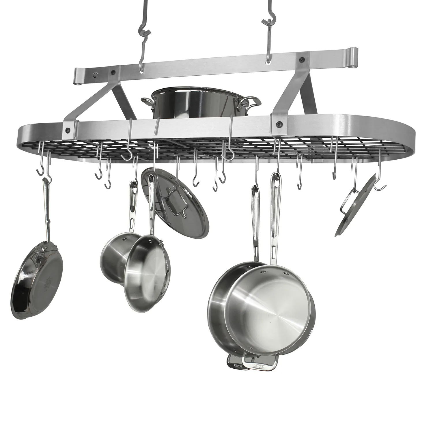 Enclume French Stainless Steel Oval Ceiling Pot Racks