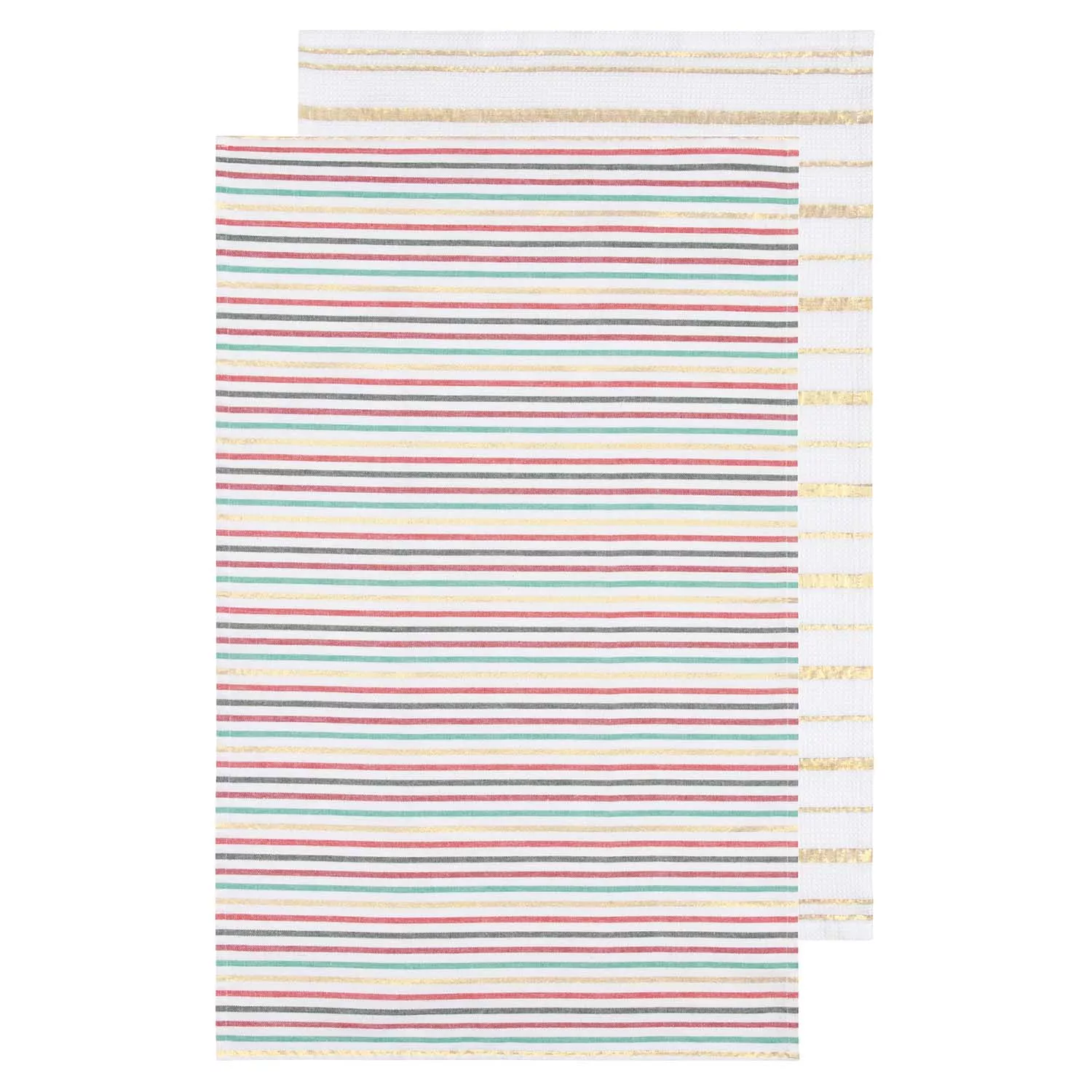 North Pole Stripe Towels, Set of 2