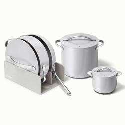 Caraway Ceramic Nonstick Cookware+ 7-Piece Set with Bonus Storage