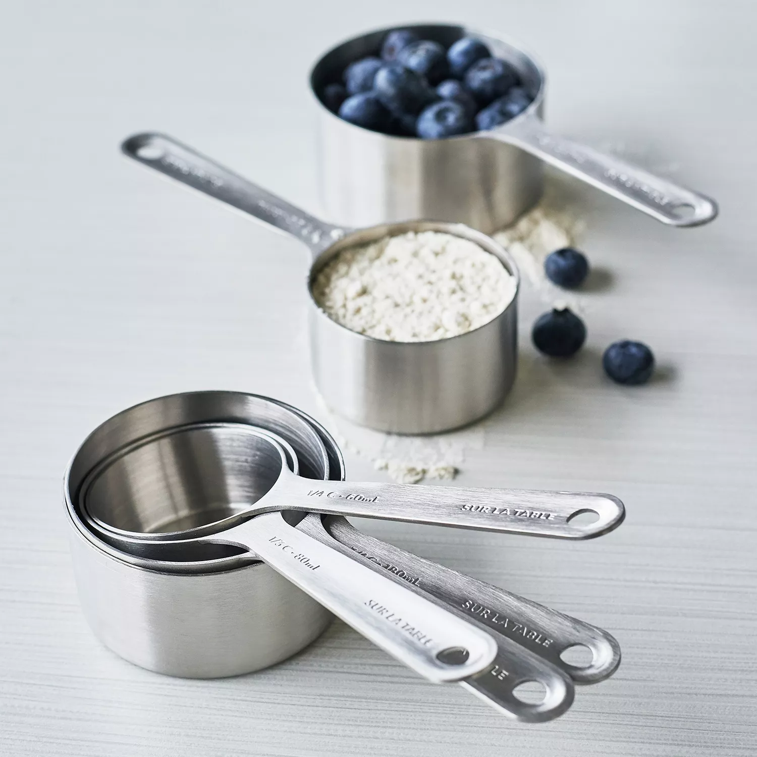 Sur La Table Stainless Steel Measuring Cups, Set of 6