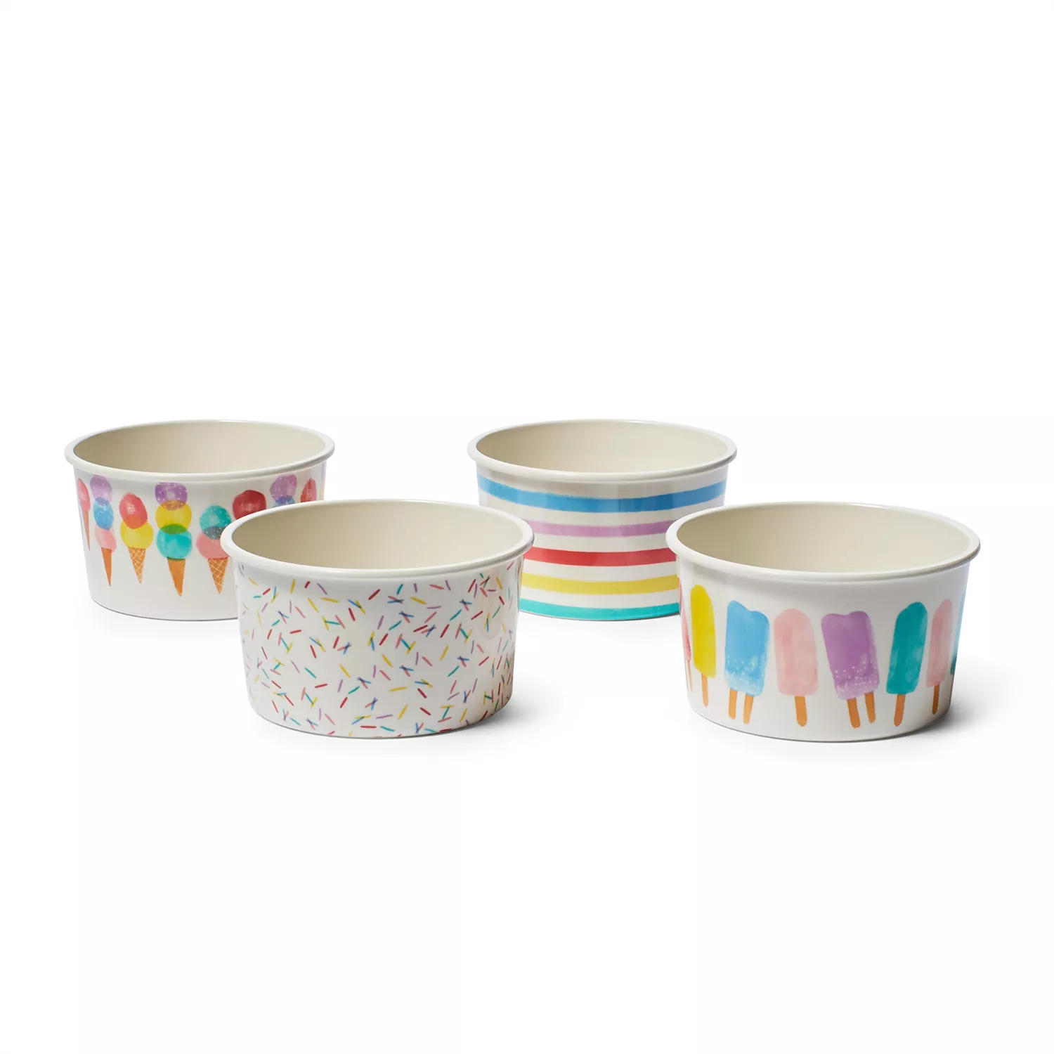 Sur La Table Melamine Ice Cream Bowls, Set of 4