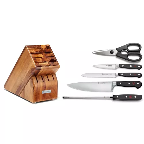 Wüsthof Classic 6-Piece Starter Knife Block Set, Acacia