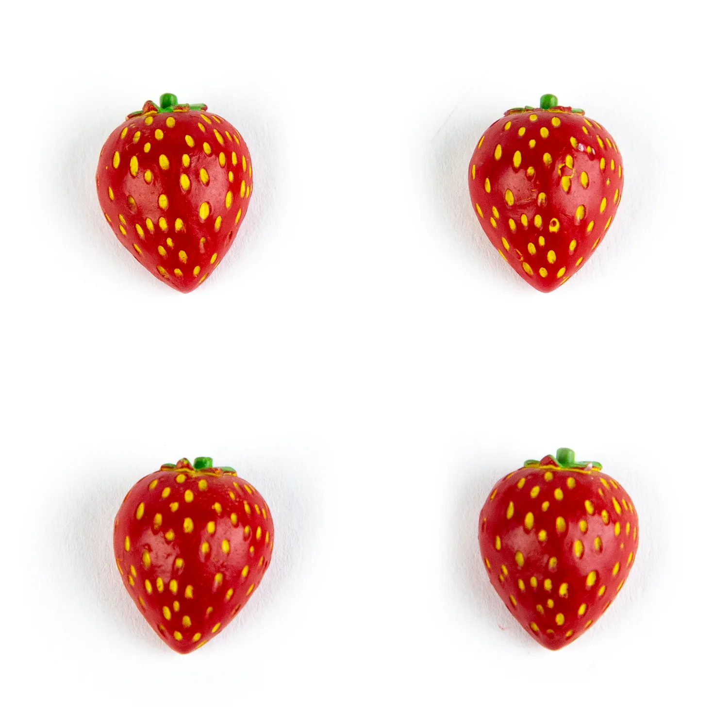 Three By Three Strawberry Magnets 