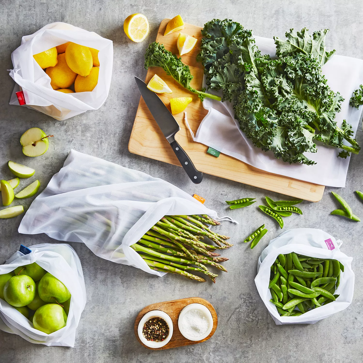 Sur La Table Reusable Produce Bags, Set of 5