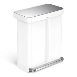 Simplehuman Dual Compartment Rectangular Step Can, 58 L