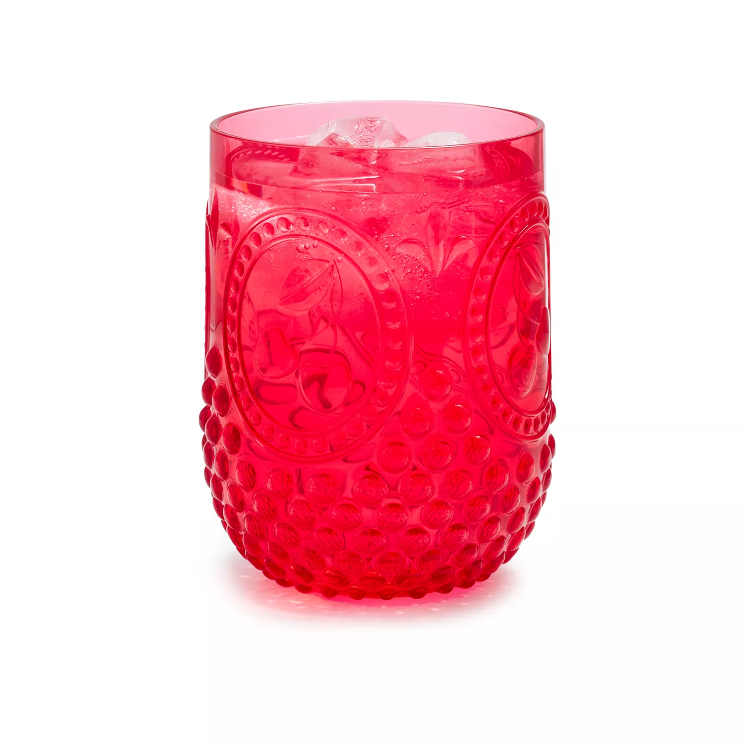 Sur La Table Stemless Acrylic Cherry Glass