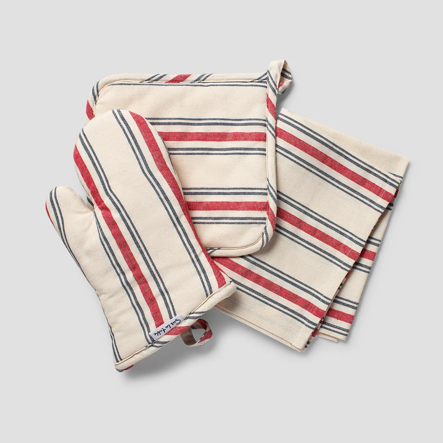 Sur la table French Stripe Kitchen 3-Piece Set