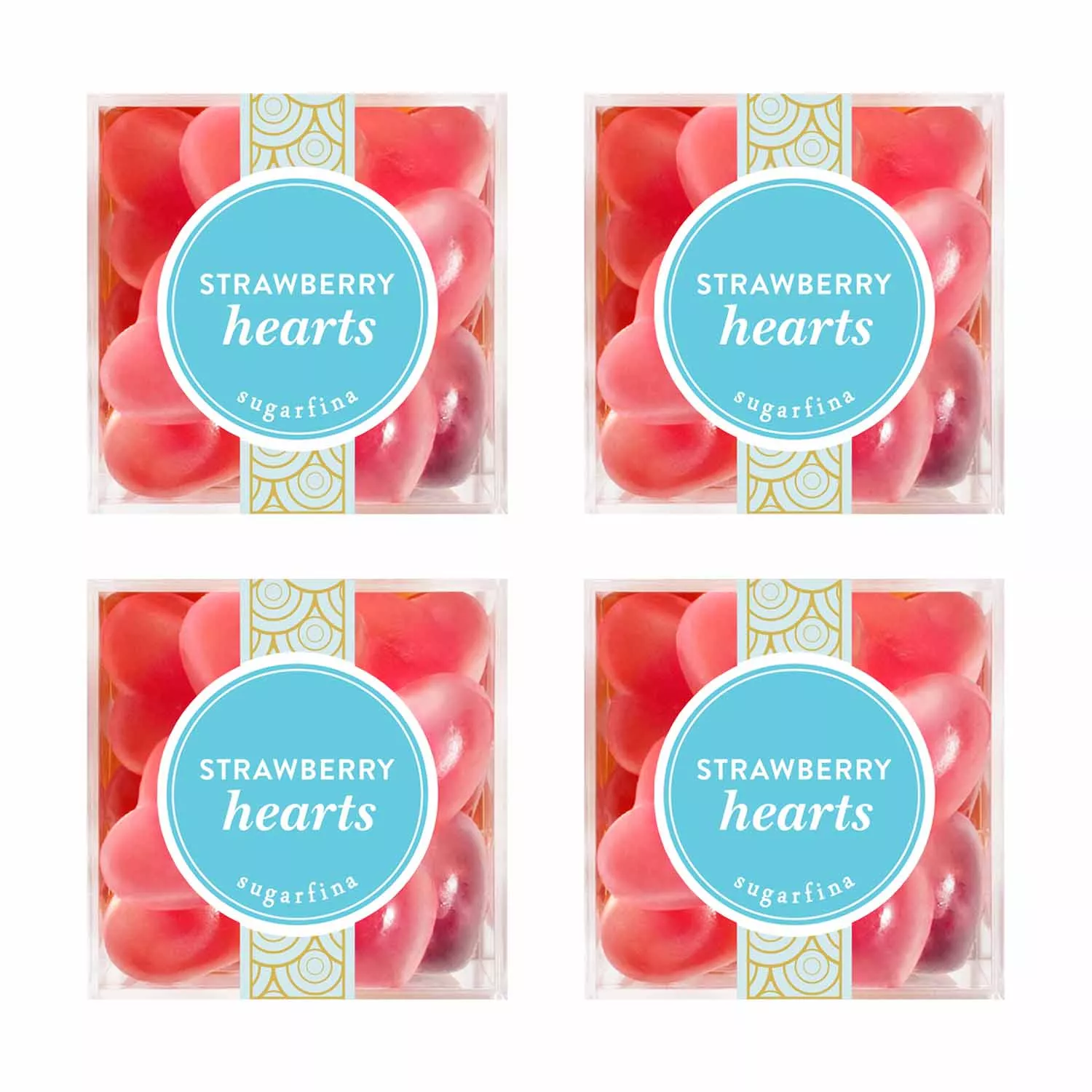 Sugarfina Strawberry Hearts, Set of 4