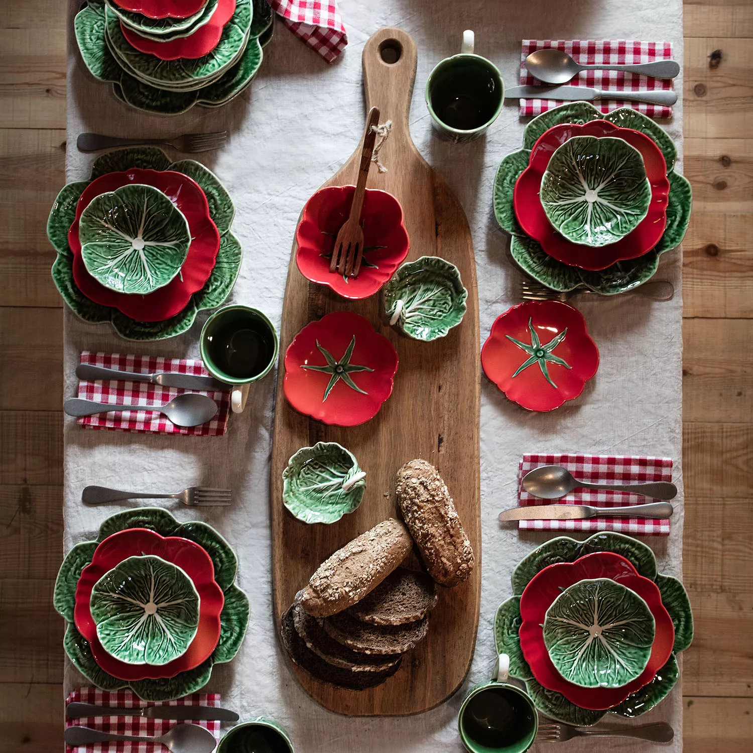 Bordallo Pinheiro Tomato Bread & Butter Plates, Set of 4