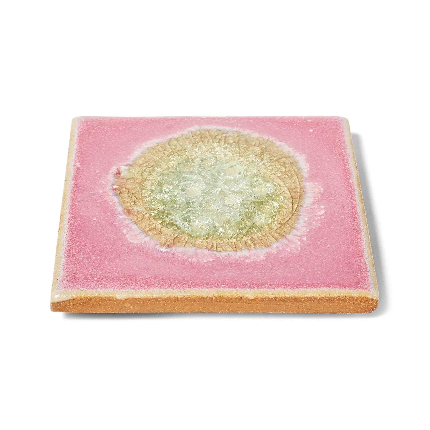 Dock 6 Pottery Square Crackle Coaster, 4"