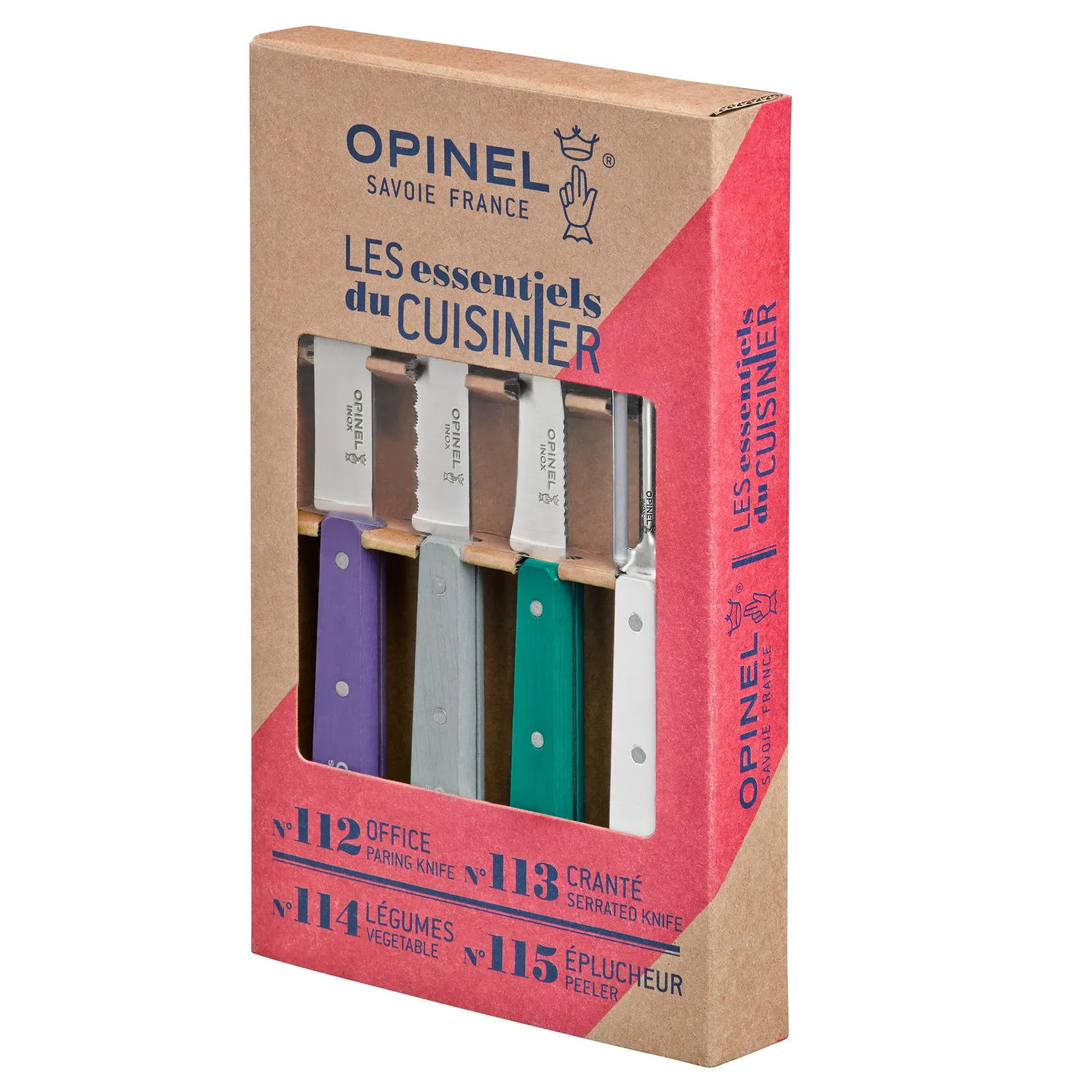 Opinel Les Essentiels 4-Piece Paring & Peeler Knife Set 
