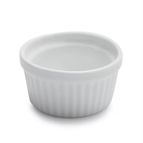 Sur La Table Porcelain Round Ramekin with Ribbed Side Sur La Table Porcelain Round Ramekin with Ribbed Side