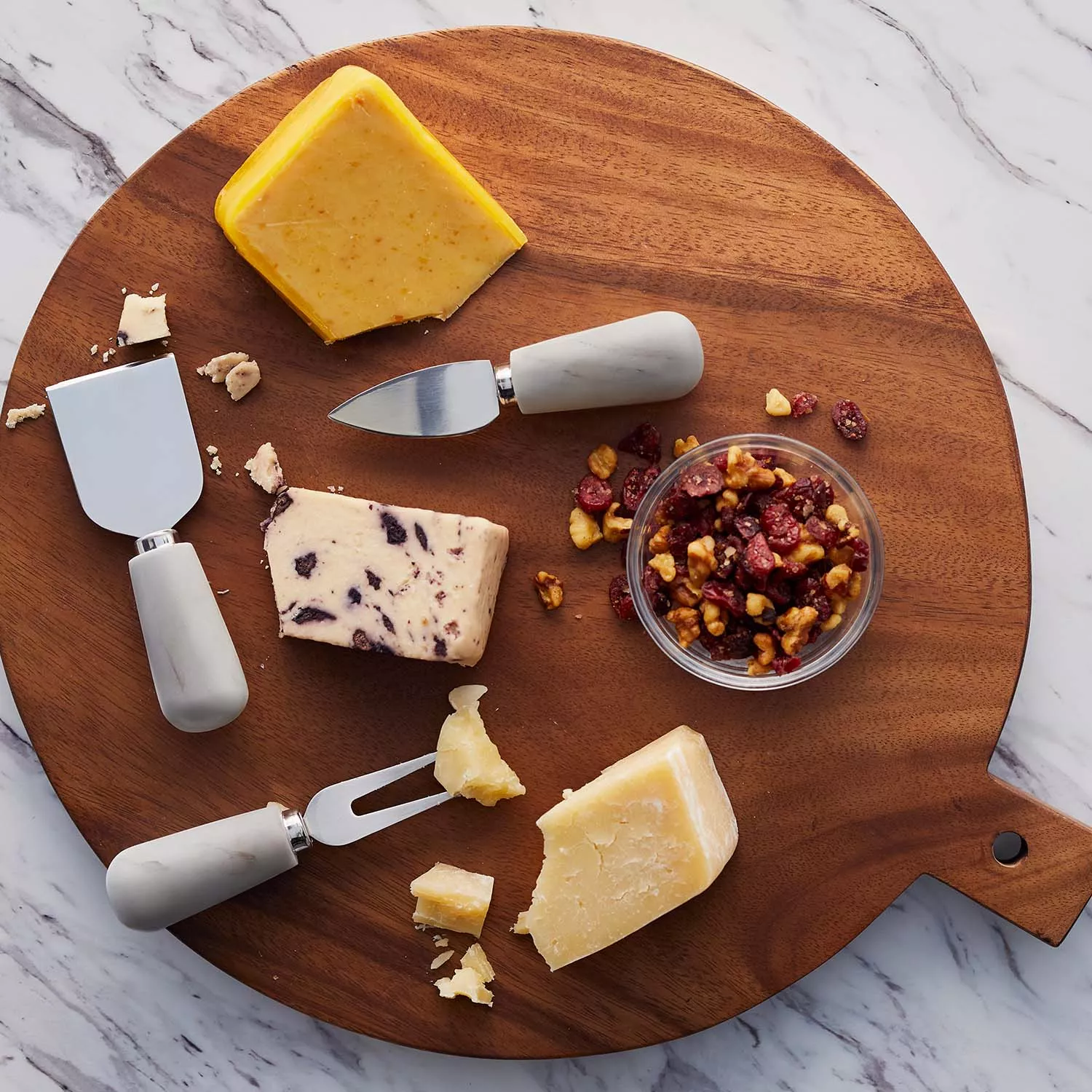 White Marble Cheese Knife Set