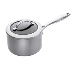 2.5 Quart Sauce Pan with Glass Lid, Stainless Steel Induction Saucepan with  Lid 2.5 qt, Small Pot By Lio SHAAR, Compatible with All Heat Sources, Oven