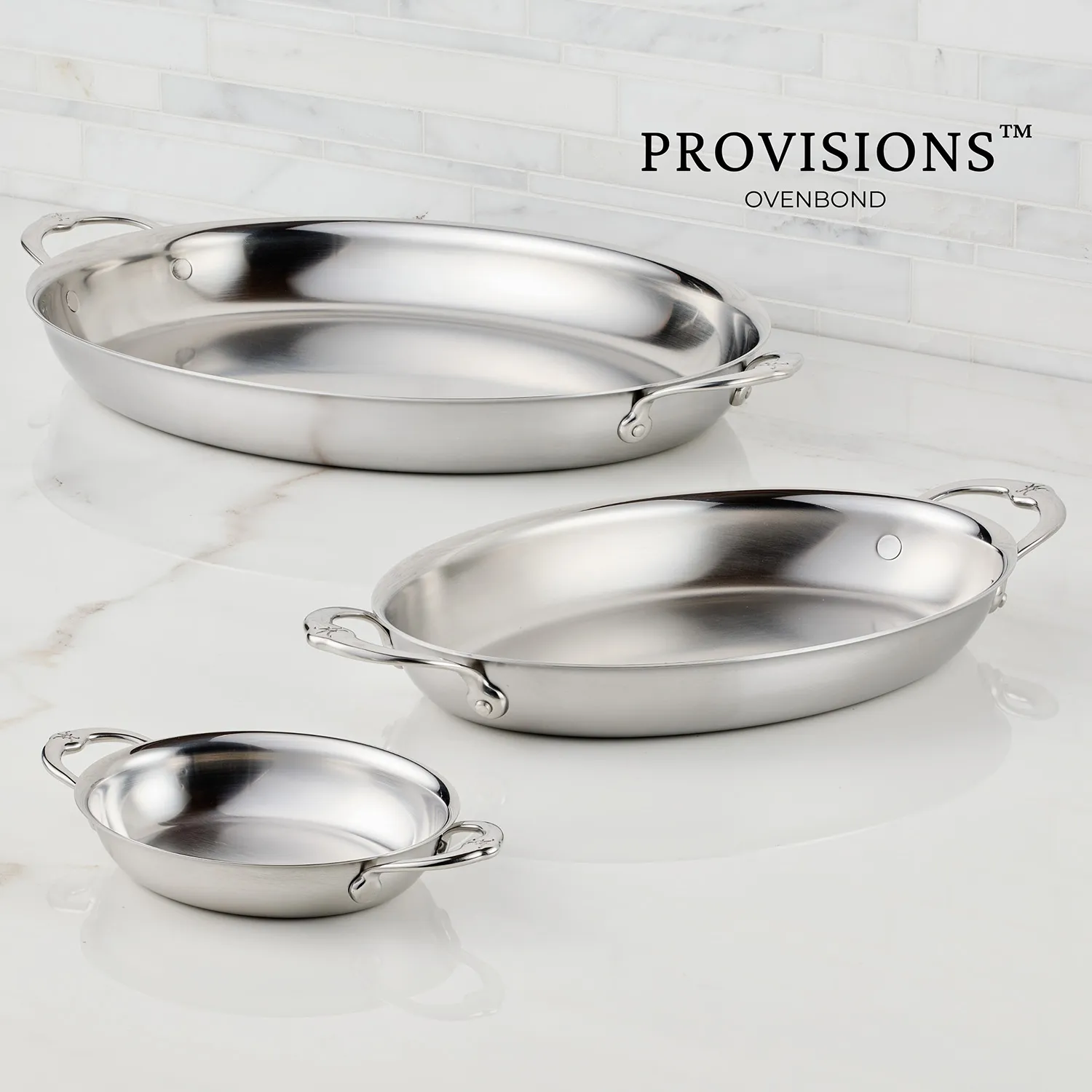 Hestan Provisions Stainless Steel Oval Au Gratin Dish