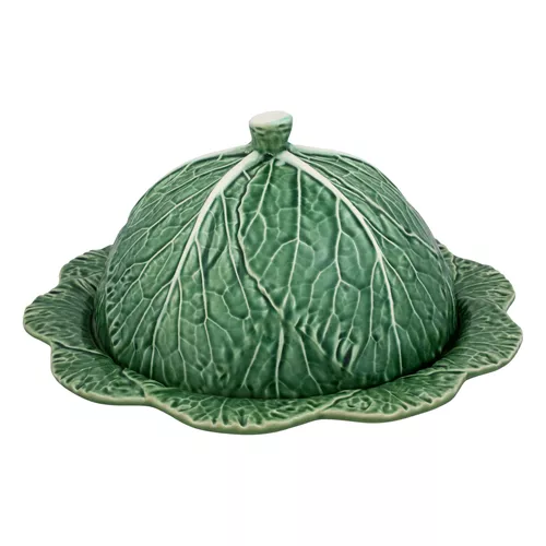 Bordallo Pinheiro Cabbage Cheese Tray with Lid