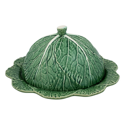 Bordallo Pinheiro Cabbage Cheese Tray with Lid