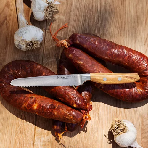 Wüsthof Amici Serrated Utility Knife, 5&#34;