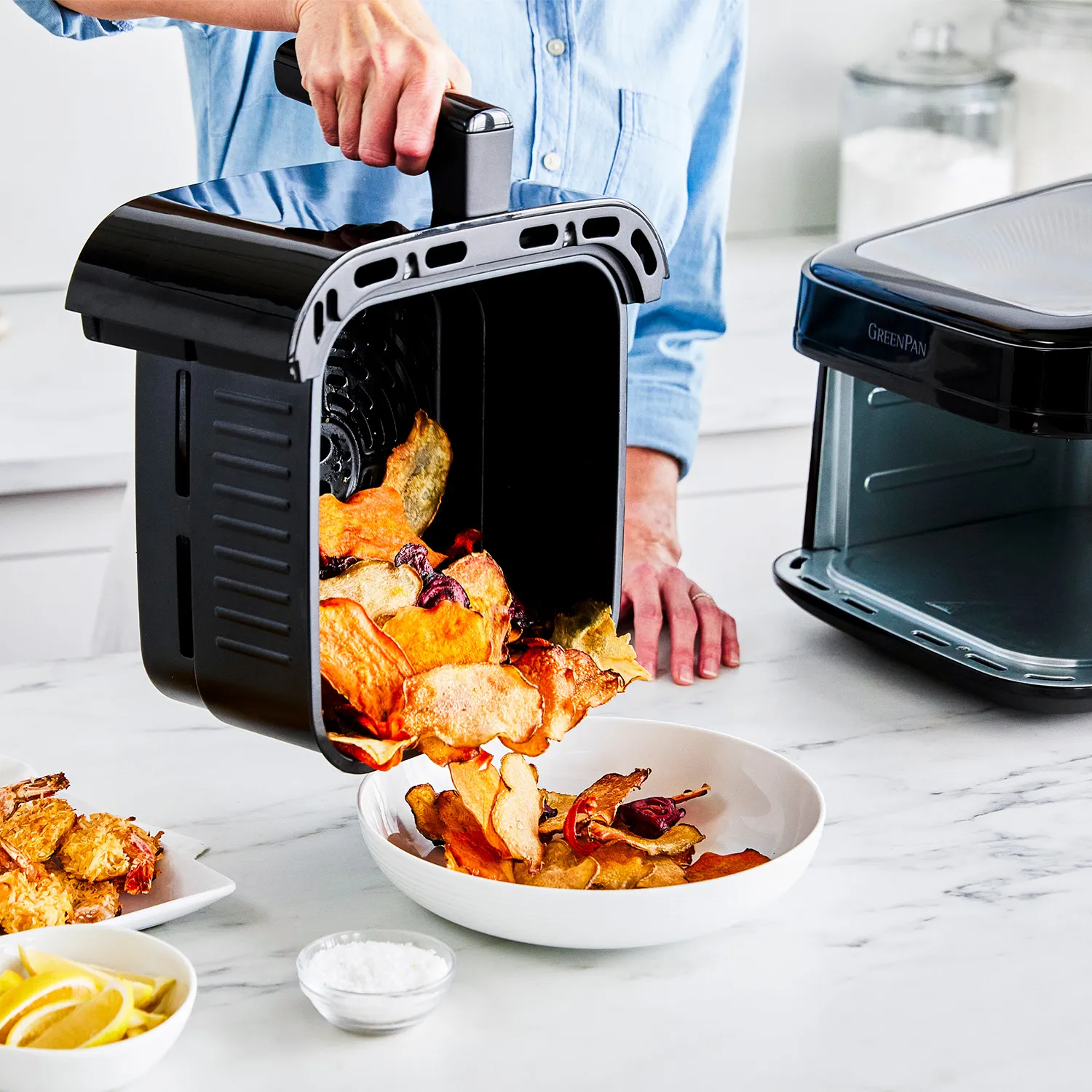 GreenPan Top View Cyclone Air Fryer, 7 qt.