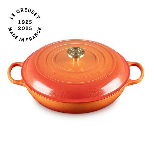 Le Creuset Signature Flamme Dorée Braiser, 5.5 qt.