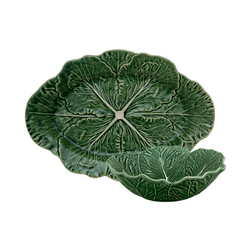 Bordallo Pinheiro Cabbage Servers, Set of 2