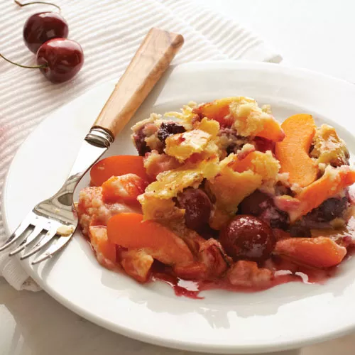 Apricot-Cherry Almond Cobbler